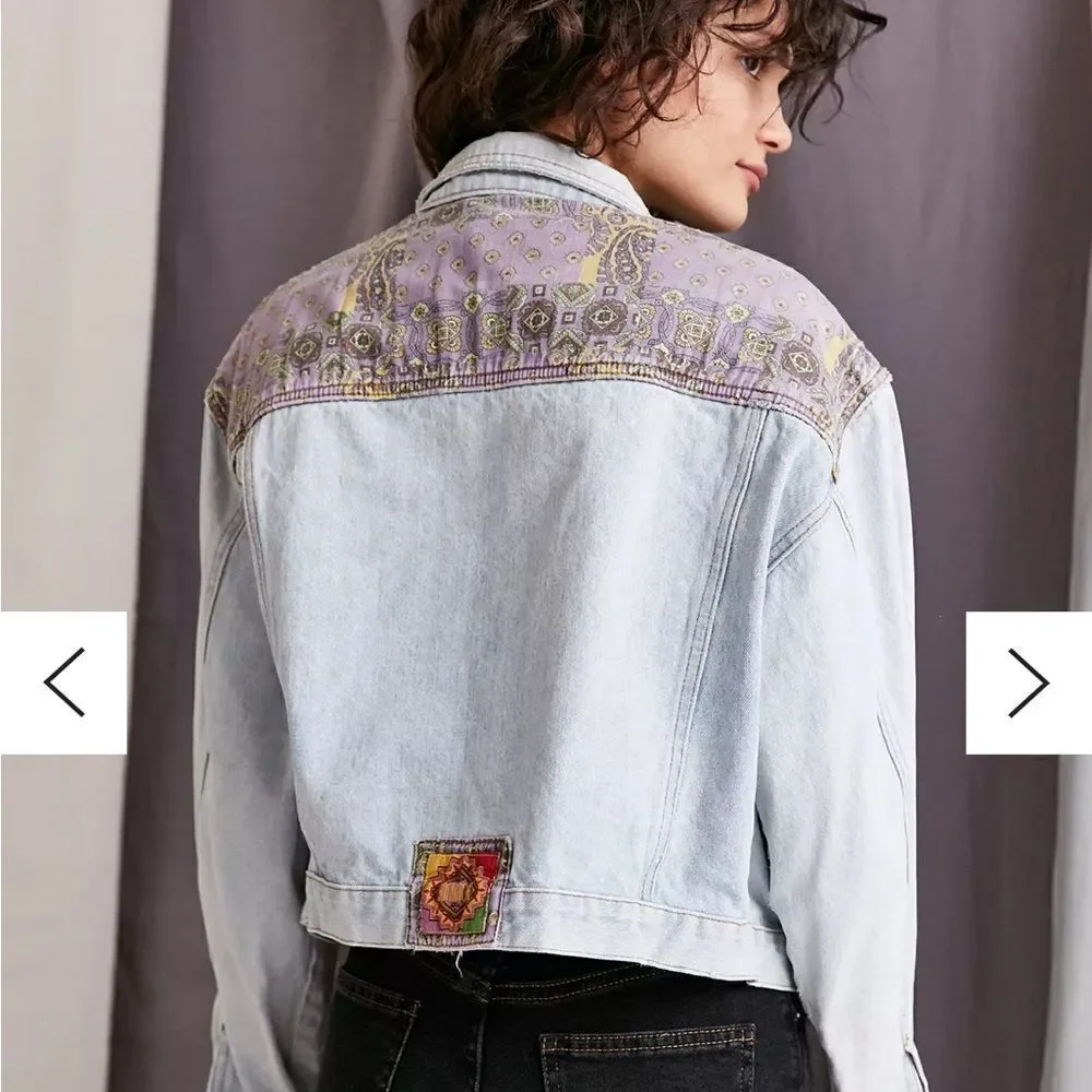 Vintage '90s Jordache Pieced Paisley Denim Jacket size S by Urban Outfitters